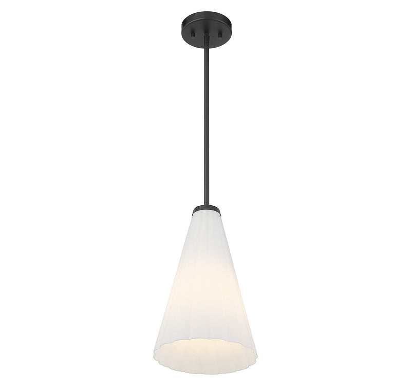 One Light Pendant<br /><span style="color:#4AB0CE;">Entrega: 4-10 dias en USA</span><br /><span style="color:#4AB0CE;font-size:60%;">PREGUNTE POR ENTREGA EN PANAMA</span><br />Collection: Bristol<br />Finish: Matte Black