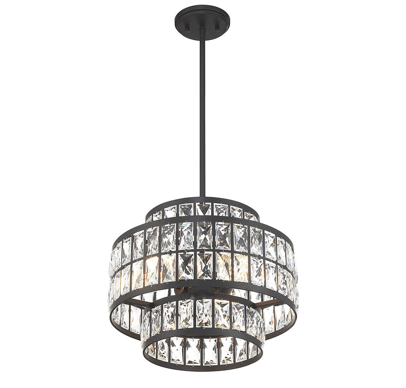 Savoy House - 7-9044-3-89 - Three Light Pendant - Renzo - Matte Black