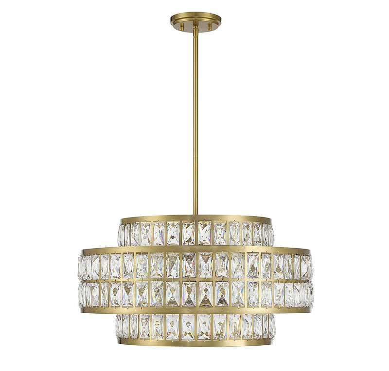 Four Light Pendant<br /><span style="color:#4AB0CE;">Entrega: 4-10 dias en USA</span><br /><span style="color:#4AB0CE;font-size:60%;">PREGUNTE POR ENTREGA EN PANAMA</span><br />Collection: Renzo<br />Finish: Warm Brass