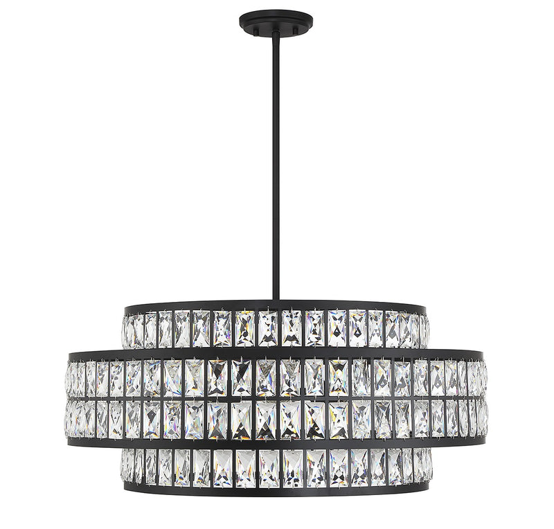 Six Light Pendant<br /><span style="color:#4AB0CE;">Entrega: 4-10 dias en USA</span><br /><span style="color:#4AB0CE;font-size:60%;">PREGUNTE POR ENTREGA EN PANAMA</span><br />Collection: Renzo<br />Finish: Matte Black