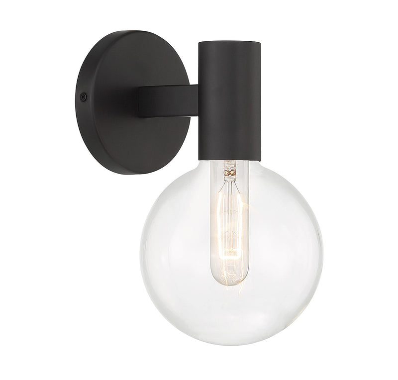 One Light Wall Sconce<br /><span style="color:#4AB0CE;">Entrega: 4-10 dias en USA</span><br /><span style="color:#4AB0CE;font-size:60%;">PREGUNTE POR ENTREGA EN PANAMA</span><br />Collection: Wright<br />Finish: Matte Black