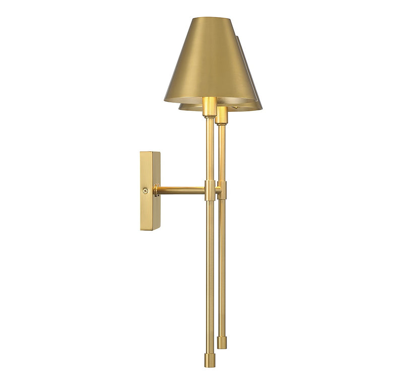 Savoy House - 9-5202-2-322 - Two Light Wall Sconce - Jefferson - Warm Brass