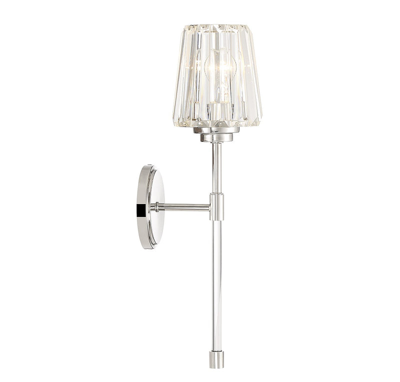 Savoy House - 9-6001-1-109 - One Light Wall Sconce - Garnet - Polished Nickel