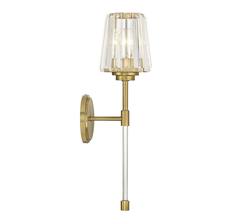 Savoy House - 9-6001-1-322 - One Light Wall Sconce - Garnet - Warm Brass