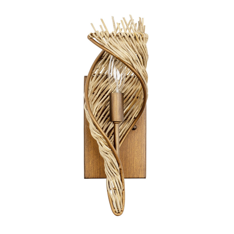 One Light Wall Sconce<br /><span style="color:#4AB0CE;">Entrega: 4-10 dias en USA</span><br /><span style="color:#4AB0CE;font-size:60%;">PREGUNTE POR ENTREGA EN PANAMA</span><br />Collection: Flow<br />Finish: Baguette/Natural Rattan