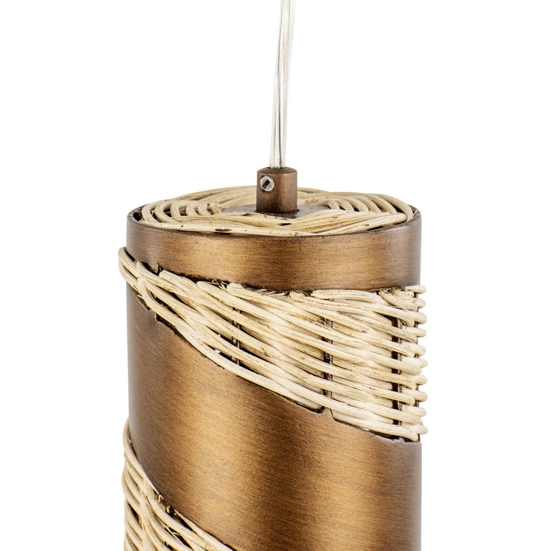 Varaluz - 240M01BTR - One Light Mini Pendant - Flow - Baguette/Natural Rattan