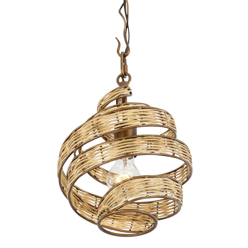 One Light Pendant<br /><span style="color:#4AB0CE;">Entrega: 0-1 semanas en USA</span><br /><span style="color:#4AB0CE;font-size:60%;">PREGUNTE POR ENTREGA EN PANAMA</span><br />Collection: Flow<br />Finish: Baguette/Natural Rattan