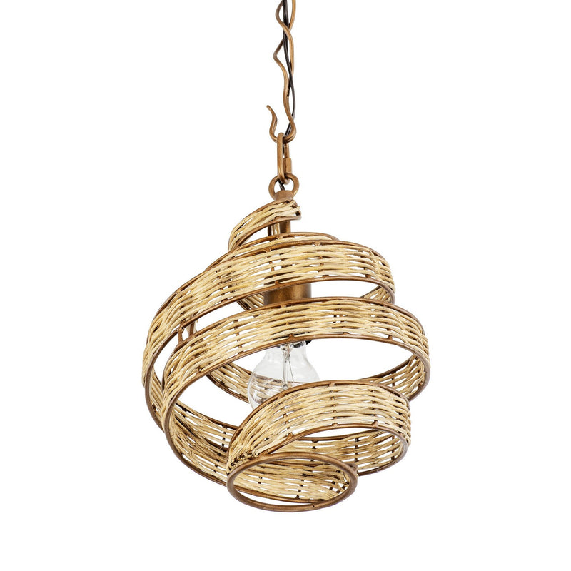One Light Pendant<br /><span style="color:#4AB0CE;">Entrega: 0-1 semanas en USA</span><br /><span style="color:#4AB0CE;font-size:60%;">PREGUNTE POR ENTREGA EN PANAMA</span><br />Collection: Flow<br />Finish: Baguette/Natural Rattan