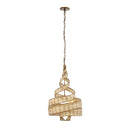 Three Light Pendant<br /><span style="color:#4AB0CE;">Entrega: 4-10 dias en USA</span><br /><span style="color:#4AB0CE;font-size:60%;">PREGUNTE POR ENTREGA EN PANAMA</span><br />Collection: Flow<br />Finish: Baguette/Natural Rattan