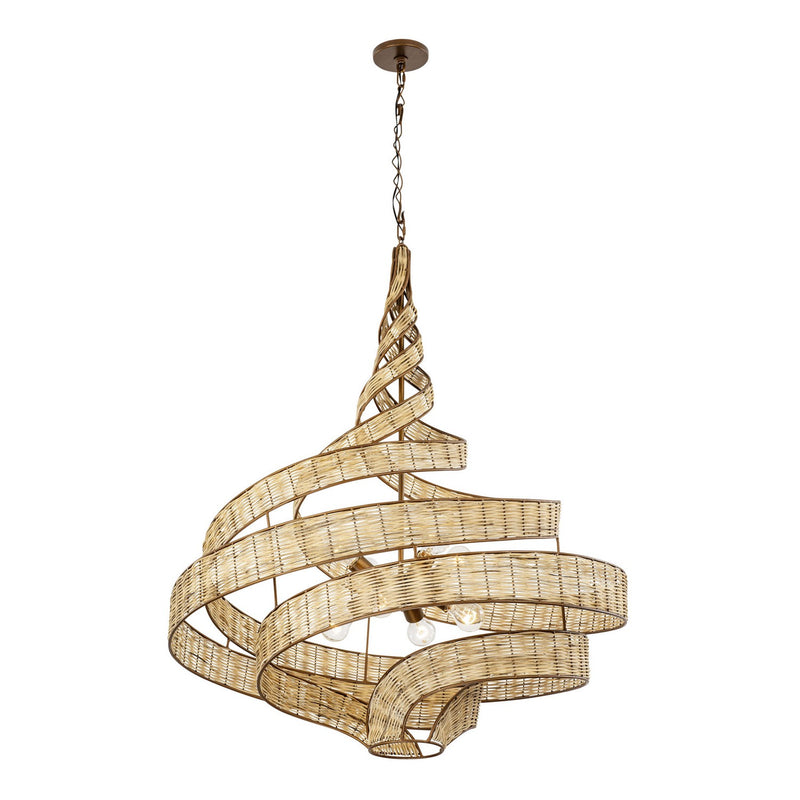 Eight Light Pendant<br /><span style="color:#4AB0CE;">Entrega: 4-10 dias en USA</span><br /><span style="color:#4AB0CE;font-size:60%;">PREGUNTE POR ENTREGA EN PANAMA</span><br />Collection: Flow<br />Finish: Baguette/Natural Rattan