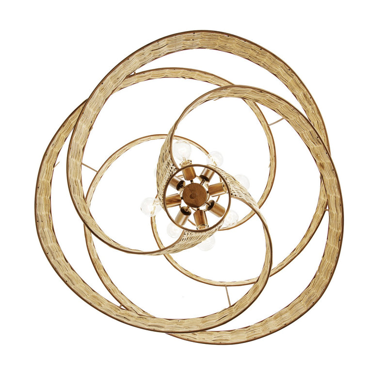 Eight Light Pendant<br /><span style="color:#4AB0CE;">Entrega: 4-10 dias en USA</span><br /><span style="color:#4AB0CE;font-size:60%;">PREGUNTE POR ENTREGA EN PANAMA</span><br />Collection: Flow<br />Finish: Baguette/Natural Rattan