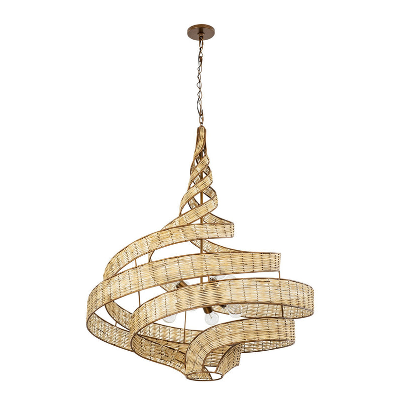 Eight Light Pendant<br /><span style="color:#4AB0CE;">Entrega: 7-8 semanas en USA</span><br /><span style="color:#4AB0CE;font-size:60%;">PREGUNTE POR ENTREGA EN PANAMA</span><br />Collection: Flow<br />Finish: Baguette/Natural Rattan