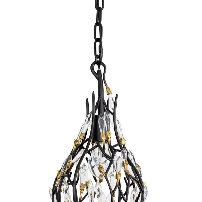 Varaluz - 271M01MBFG - One Light Mini Pendant - Bask - Matte Black/French Gold