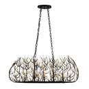 Six Light Linear Pendant<br /><span style="color:#4AB0CE;">Entrega: 4-10 dias en USA</span><br /><span style="color:#4AB0CE;font-size:60%;">PREGUNTE POR ENTREGA EN PANAMA</span><br />Collection: Bask<br />Finish: Matte Black/French Gold