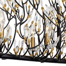 Varaluz - 271N08MBFG - Eight Light Linear Pendant - Bask - Matte Black/French Gold