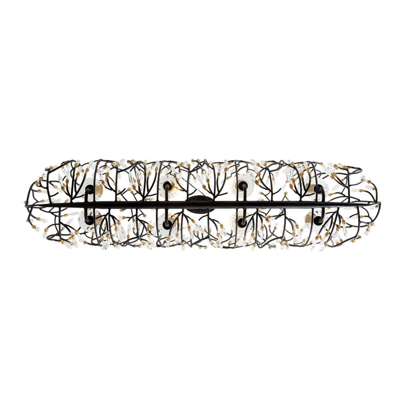 Eight Light Linear Pendant<br /><span style="color:#4AB0CE;">Entrega: 2-3 semanas en USA</span><br /><span style="color:#4AB0CE;font-size:60%;">PREGUNTE POR ENTREGA EN PANAMA</span><br />Collection: Bask<br />Finish: Matte Black/French Gold