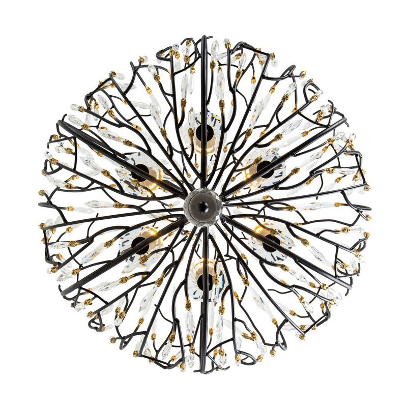 Six Light Pendant<br /><span style="color:#4AB0CE;">Entrega: 0-1 semanas en USA</span><br /><span style="color:#4AB0CE;font-size:60%;">PREGUNTE POR ENTREGA EN PANAMA</span><br />Collection: Bask<br />Finish: Matte Black/French Gold