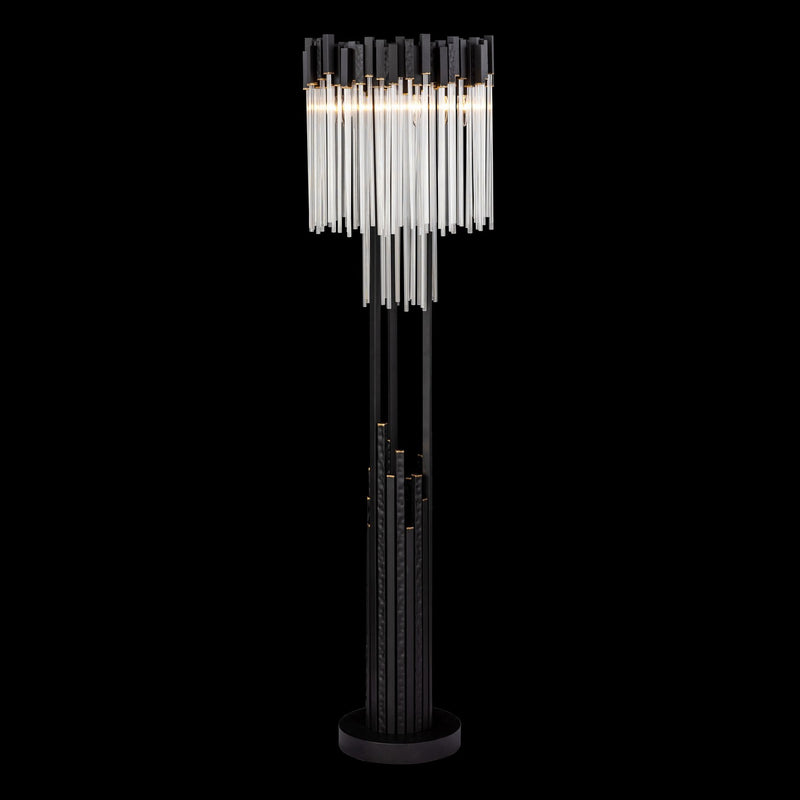 Six Light Floor Lamp<br /><span style="color:#4AB0CE;">Entrega: 4-10 dias en USA</span><br /><span style="color:#4AB0CE;font-size:60%;">PREGUNTE POR ENTREGA EN PANAMA</span><br />Collection: Matrix<br />Finish: Matte Black/French Gold