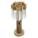 Three Light Table Lamp<br /><span style="color:#4AB0CE;">Entrega: 4-10 dias en USA</span><br /><span style="color:#4AB0CE;font-size:60%;">PREGUNTE POR ENTREGA EN PANAMA</span><br />Collection: Matrix<br />Finish: Havana Gold