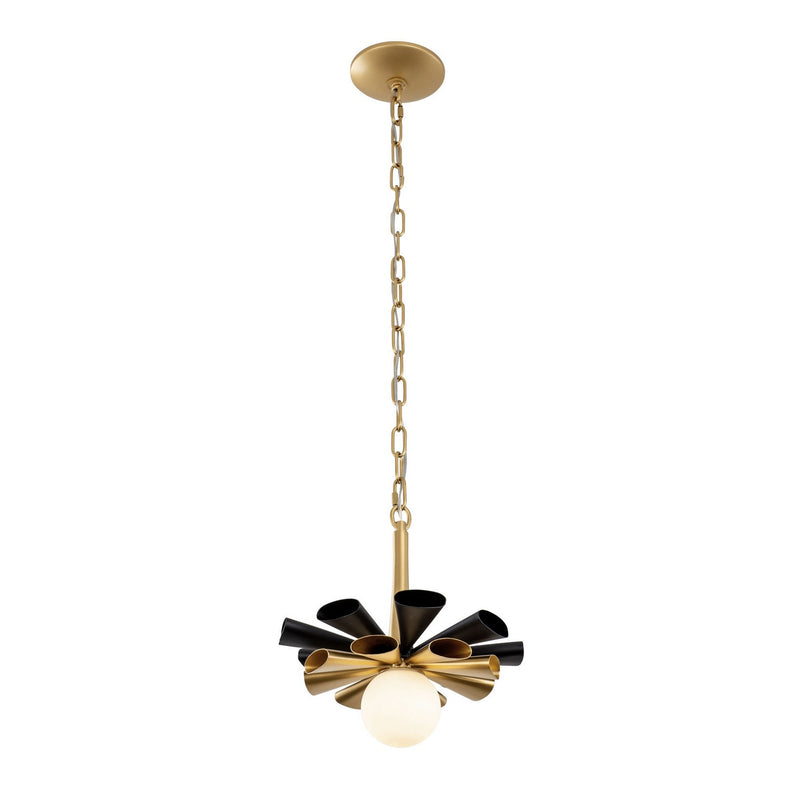 Varaluz - 372P01SMBFG - LED Pendant - Daphne - Matte Black/French Gold