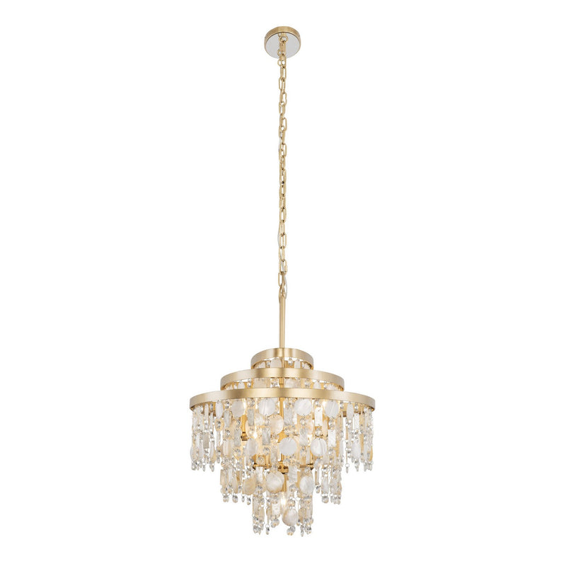 Nine Light Linear Pendant<br /><span style="color:#4AB0CE;">Entrega: 4-10 dias en USA</span><br /><span style="color:#4AB0CE;font-size:60%;">PREGUNTE POR ENTREGA EN PANAMA</span><br />Collection: Kalani<br />Finish: French Gold