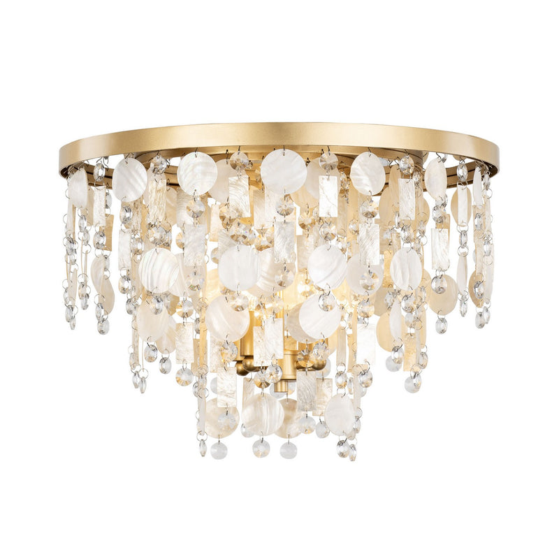 Four Light Semi-Flush Mount<br /><span style="color:#4AB0CE;">Entrega: 7-8 semanas en USA</span><br /><span style="color:#4AB0CE;font-size:60%;">PREGUNTE POR ENTREGA EN PANAMA</span><br />Collection: Kalani<br />Finish: French Gold