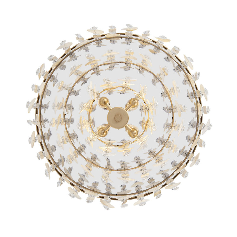 Four Light Semi-Flush Mount<br /><span style="color:#4AB0CE;">Entrega: 4-10 dias en USA</span><br /><span style="color:#4AB0CE;font-size:60%;">PREGUNTE POR ENTREGA EN PANAMA</span><br />Collection: Kalani<br />Finish: French Gold