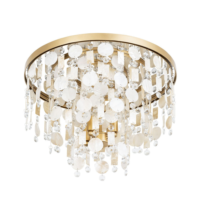 Four Light Semi-Flush Mount<br /><span style="color:#4AB0CE;">Entrega: 7-8 semanas en USA</span><br /><span style="color:#4AB0CE;font-size:60%;">PREGUNTE POR ENTREGA EN PANAMA</span><br />Collection: Kalani<br />Finish: French Gold
