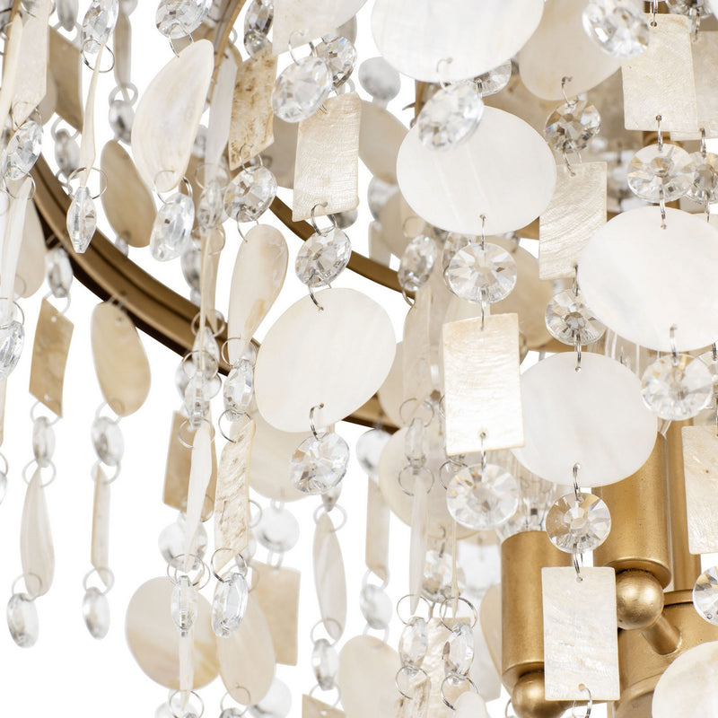Four Light Semi-Flush Mount<br /><span style="color:#4AB0CE;">Entrega: 7-8 semanas en USA</span><br /><span style="color:#4AB0CE;font-size:60%;">PREGUNTE POR ENTREGA EN PANAMA</span><br />Collection: Kalani<br />Finish: French Gold