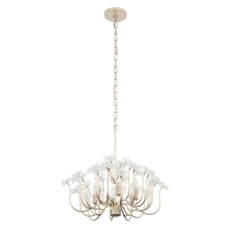 Six Light Chandelier<br /><span style="color:#4AB0CE;">Entrega: 4-10 dias en USA</span><br /><span style="color:#4AB0CE;font-size:60%;">PREGUNTE POR ENTREGA EN PANAMA</span><br />Collection: Wildflower<br />Finish: Gold Dust/Artifact