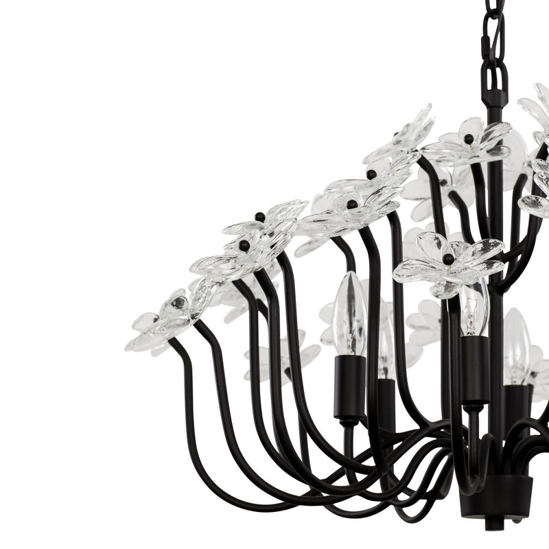 Varaluz - 378C06MB - Six Light Chandelier - Wildflower - Matte Black