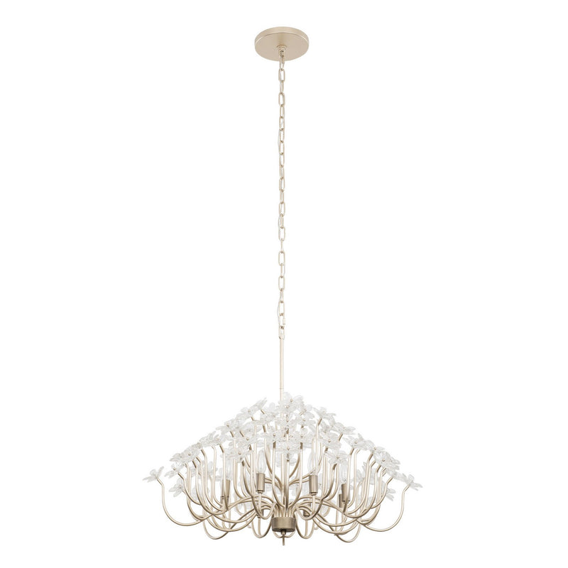 Eight Light Chandelier<br /><span style="color:#4AB0CE;">Entrega: 4-10 dias en USA</span><br /><span style="color:#4AB0CE;font-size:60%;">PREGUNTE POR ENTREGA EN PANAMA</span><br />Collection: Wildflower<br />Finish: Gold Dust/Artifact