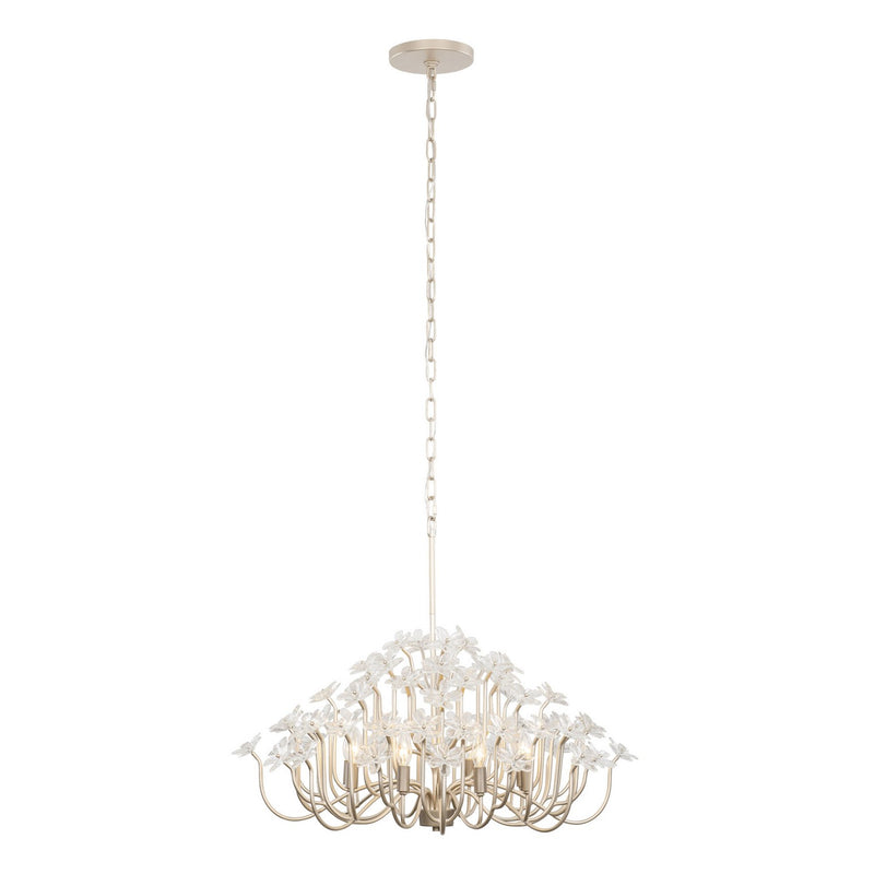 Eight Light Chandelier<br /><span style="color:#4AB0CE;">Entrega: 4-10 dias en USA</span><br /><span style="color:#4AB0CE;font-size:60%;">PREGUNTE POR ENTREGA EN PANAMA</span><br />Collection: Wildflower<br />Finish: Gold Dust/Artifact