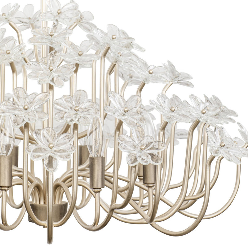 Eight Light Chandelier<br /><span style="color:#4AB0CE;">Entrega: 4-10 dias en USA</span><br /><span style="color:#4AB0CE;font-size:60%;">PREGUNTE POR ENTREGA EN PANAMA</span><br />Collection: Wildflower<br />Finish: Gold Dust/Artifact