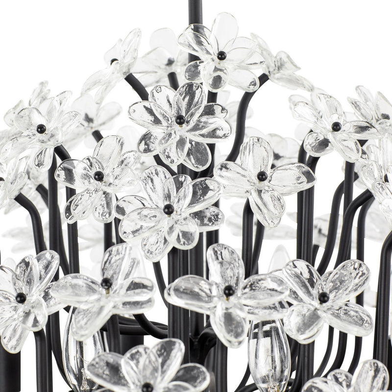 Eight Light Chandelier<br /><span style="color:#4AB0CE;">Entrega: 4-10 dias en USA</span><br /><span style="color:#4AB0CE;font-size:60%;">PREGUNTE POR ENTREGA EN PANAMA</span><br />Collection: Wildflower<br />Finish: Matte Black