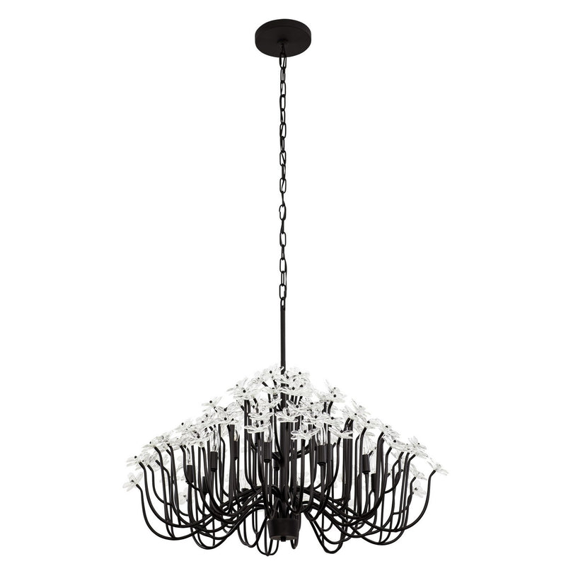 15 Light Chandelier<br /><span style="color:#4AB0CE;">Entrega: 4-10 dias en USA</span><br /><span style="color:#4AB0CE;font-size:60%;">PREGUNTE POR ENTREGA EN PANAMA</span><br />Collection: Wildflower<br />Finish: Matte Black