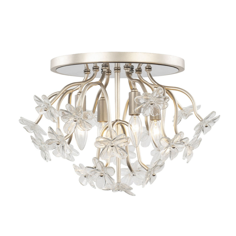 Four Light Semi-Flush Mount<br /><span style="color:#4AB0CE;">Entrega: 4-10 dias en USA</span><br /><span style="color:#4AB0CE;font-size:60%;">PREGUNTE POR ENTREGA EN PANAMA</span><br />Collection: Wildflower<br />Finish: Gold Dust/Artifact