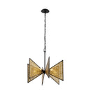 Six Light Chandelier<br /><span style="color:#4AB0CE;">Entrega: 4-10 dias en USA</span><br /><span style="color:#4AB0CE;font-size:60%;">PREGUNTE POR ENTREGA EN PANAMA</span><br />Collection: Machina<br />Finish: Matte Black/Sulihiya
