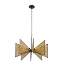 Eight Light Chandelier<br /><span style="color:#4AB0CE;">Entrega: 4-10 dias en USA</span><br /><span style="color:#4AB0CE;font-size:60%;">PREGUNTE POR ENTREGA EN PANAMA</span><br />Collection: Machina<br />Finish: Matte Black/Sulihiya
