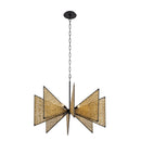 Eight Light Chandelier<br /><span style="color:#4AB0CE;">Entrega: 4-10 dias en USA</span><br /><span style="color:#4AB0CE;font-size:60%;">PREGUNTE POR ENTREGA EN PANAMA</span><br />Collection: Machina<br />Finish: Matte Black/Sulihiya