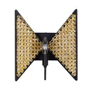 One Light Wall Sconce<br /><span style="color:#4AB0CE;">Entrega: 4-10 dias en USA</span><br /><span style="color:#4AB0CE;font-size:60%;">PREGUNTE POR ENTREGA EN PANAMA</span><br />Collection: Machina<br />Finish: Matte Black/Sulihiya