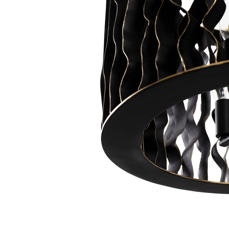 Varaluz - 380P03MBFG - Three Light Pendant - Estela - Matte Black/French Gold