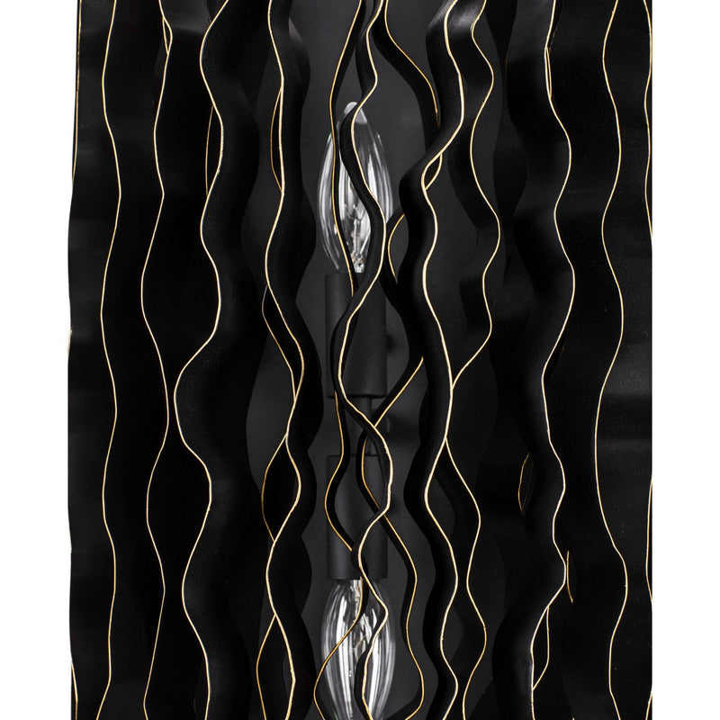 Varaluz - 380W02MBFG - Two Light Wall Sconce - Estela - Matte Black/French Gold