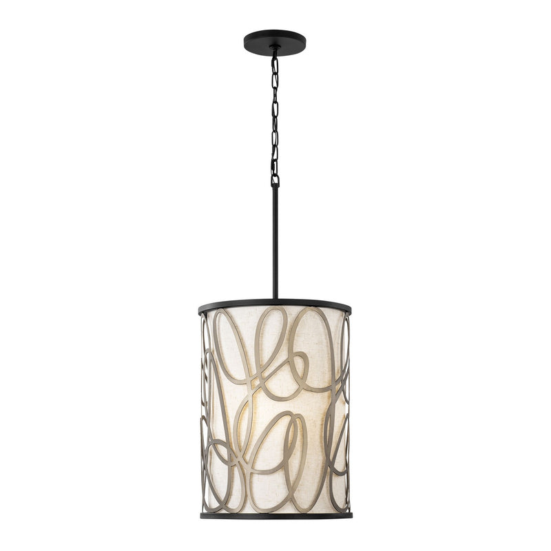 Six Light Foyer Pendant<br /><span style="color:#4AB0CE;">Entrega: 4-10 dias en USA</span><br /><span style="color:#4AB0CE;font-size:60%;">PREGUNTE POR ENTREGA EN PANAMA</span><br />Collection: Scribble<br />Finish: Matte Black/Artifact