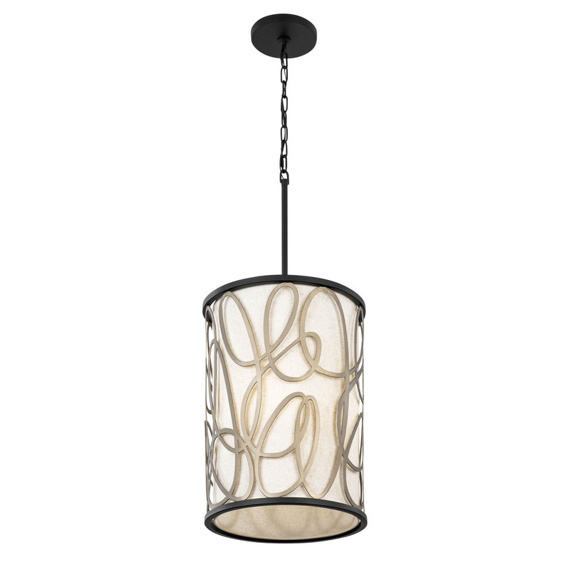 Six Light Foyer Pendant<br /><span style="color:#4AB0CE;">Entrega: 4-10 dias en USA</span><br /><span style="color:#4AB0CE;font-size:60%;">PREGUNTE POR ENTREGA EN PANAMA</span><br />Collection: Scribble<br />Finish: Matte Black/Artifact