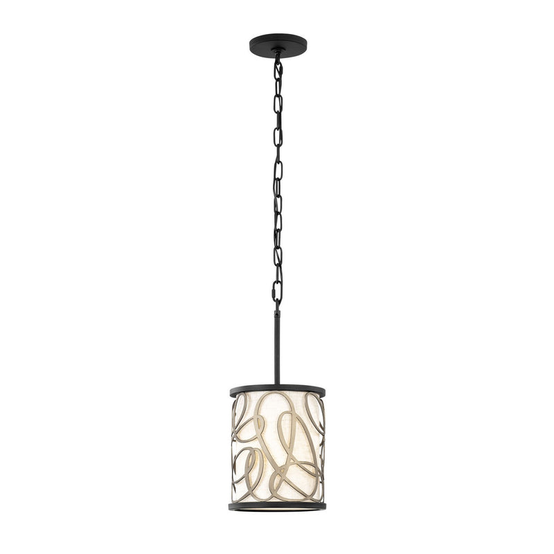 One Light Mini Pendant<br /><span style="color:#4AB0CE;">Entrega: 4-10 dias en USA</span><br /><span style="color:#4AB0CE;font-size:60%;">PREGUNTE POR ENTREGA EN PANAMA</span><br />Collection: Scribble<br />Finish: Matte Black/Artifact