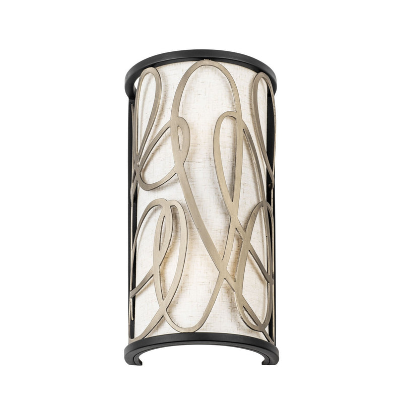 Two Light Wall Sconce<br /><span style="color:#4AB0CE;">Entrega: 4-10 dias en USA</span><br /><span style="color:#4AB0CE;font-size:60%;">PREGUNTE POR ENTREGA EN PANAMA</span><br />Collection: Scribble<br />Finish: Matte Black/Artifact