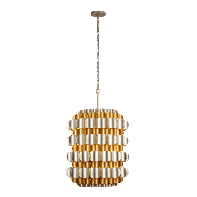 Six Light Foyer Pendant<br /><span style="color:#4AB0CE;">Entrega: 4-10 dias en USA</span><br /><span style="color:#4AB0CE;font-size:60%;">PREGUNTE POR ENTREGA EN PANAMA</span><br />Collection: Swoon<br />Finish: Antique Gold/Gold Dust