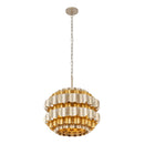 Three Light Pendant<br /><span style="color:#4AB0CE;">Entrega: 4-10 dias en USA</span><br /><span style="color:#4AB0CE;font-size:60%;">PREGUNTE POR ENTREGA EN PANAMA</span><br />Collection: Swoon<br />Finish: Antique Gold/Gold Dust