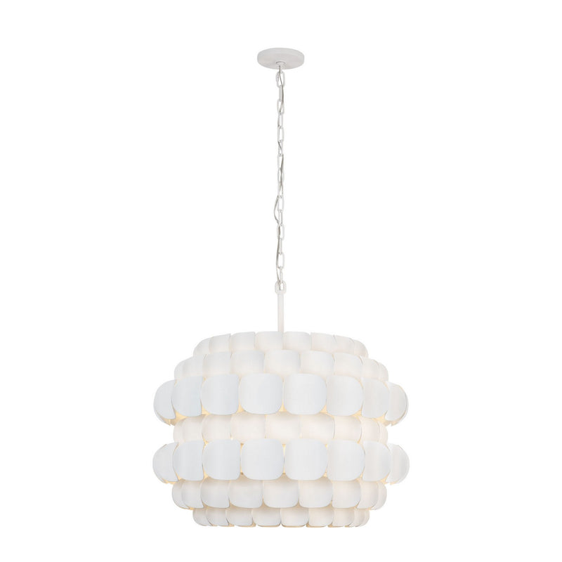 Six Light Pendant<br /><span style="color:#4AB0CE;">Entrega: 4-10 dias en USA</span><br /><span style="color:#4AB0CE;font-size:60%;">PREGUNTE POR ENTREGA EN PANAMA</span><br />Collection: Swoon<br />Finish: Matte White